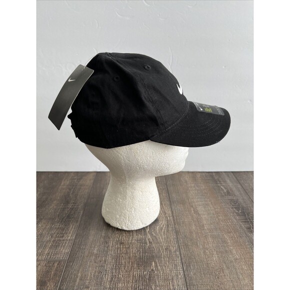 Nike Logo Cap Hat Boys Youth One Size Fits Most Black Adjustable - Picture 3 of 11